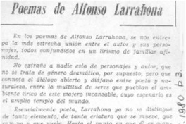 Poemas de Alfonso Larrahona Poemas de Alfonso Larrahona