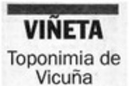 Toponimia de Vicuña Toponimia de Vicuña