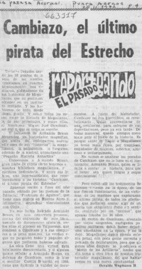 Cambiazo, el último pirata del Estrecho Cambiazo, el último pirata del Estrecho