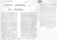 Cuatro pueblos... y un destino Cuatro pueblos... y un destino