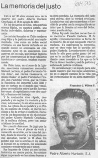 La memoria del justo La memoria del justo