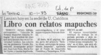 Libro con relatos mapuches Libro con relatos mapuches
