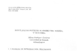 Dos planetas poéticos Dos planetas poéticos