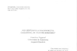 Non serviam o la imagen nueva Non serviam o la imagen nueva