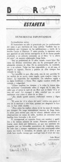 Humoristas espontáneos Humoristas espontáneos