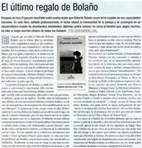 El último regalo de Bolaño El último regalo de Bolaño