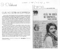 Cuál no sería mi sorpresa Cuál no sería mi sorpresa