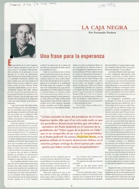 Una frase para la esperanza Una frase para la esperanza