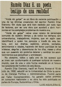 Ramón Díaz E. un poeta testigo de una realidad Ramón Díaz E. un poeta testigo de una realidad