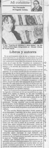 Libros y autores Libros y autores
