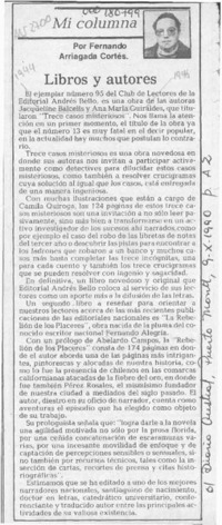 Libros y autores Libros y autores