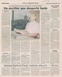 Un escritor que despertó tarde Un escritor que despertó tarde