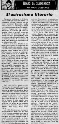 El ostracismo literario El ostracismo literario