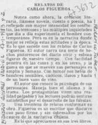 Relatos de Carlos Figueroa Relatos de Carlos Figueroa