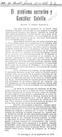 El problema carrerino y González Colville El problema carrerino y González Colville