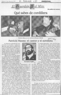 Patricio Manns, el cantor y el novelista Patricio Manns, el cantor y el novelista
