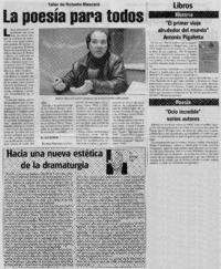 La poesía para todos. La poesía para todos.