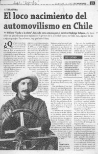 El loco nacimiento del automovilismo en Chile El loco nacimiento del automovilismo en Chile