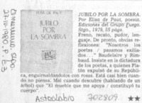 Júbilo por la sombra. Júbilo por la sombra.