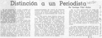 Distinción a un periodista Distinción a un periodista