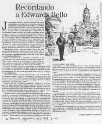 Recordando a Edwards Bello Recordando a Edwards Bello