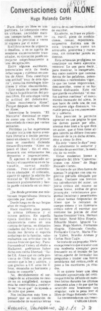 Coversaciones con Alones Coversaciones con Alones
