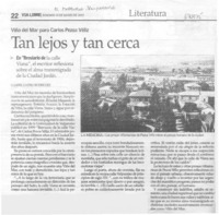 Tan lejos y tan cerca Tan lejos y tan cerca