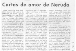 Cartas de amor de Neruda Cartas de amor de Neruda