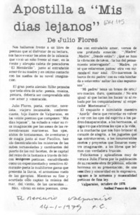 Apostilla a "Mis días lejanos" Apostilla a "Mis días lejanos"