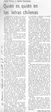 Quién es quién en las letras chilenas Quién es quién en las letras chilenas