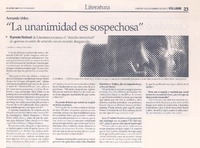"La unanimidad es sospechosa" "La unanimidad es sospechosa"