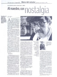 Al maestro, con nostalgia Al maestro, con nostalgia