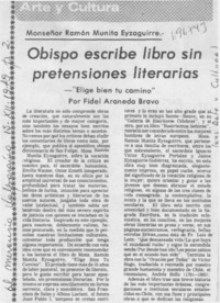 Obispo escribe libro sin pretensiones literarias Obispo escribe libro sin pretensiones literarias