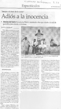 Adiós a la inocencia Adiós a la inocencia