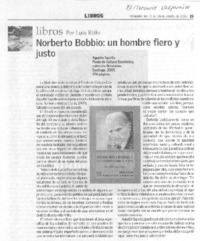Norberto Bobbio: un hombre fiero y justo Norberto Bobbio: un hombre fiero y justo