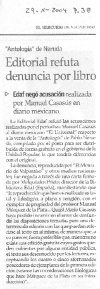 Editorial refuta denuncia por libro Editorial refuta denuncia por libro