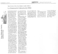 La generación literaria de 1950 La generación literaria de 1950