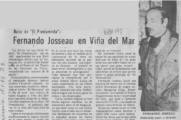 Fernando Josseau en Viña del Mar. Fernando Josseau en Viña del Mar.