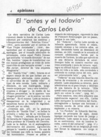 El "antes y el todavía" de Carlos León. El "antes y el todavía" de Carlos León.