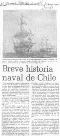 Breve historia naval de Chile. Breve historia naval de Chile.