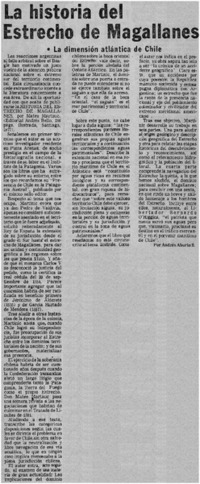 La historia del Estrecho de Magallanes La historia del Estrecho de Magallanes