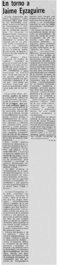 En torno a Jaime Eyzaguirre En torno a Jaime Eyzaguirre