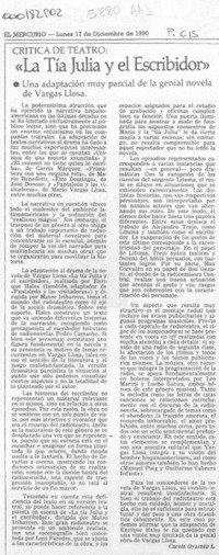 "La tía Julia y el escribidor" "La tía Julia y el escribidor"