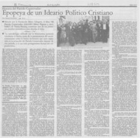 Epopeya de un ideario político cristiano Epopeya de un ideario político cristiano