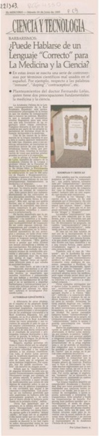 Puede hablarse de un lenguaje "correcto" para la medicina y la ciencia? Puede hablarse de un lenguaje "correcto" para la medicina y la ciencia?
