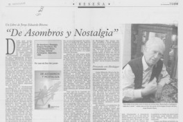 "De asombros y nostalgia" "De asombros y nostalgia"