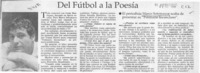 Del fútbol a la poesía Del fútbol a la poesía