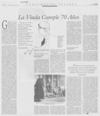 La viuda cumple 70 años La viuda cumple 70 años
