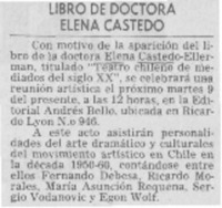 Libro de doctora Elena Castedo. Libro de doctora Elena Castedo.