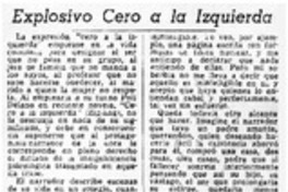 Explosivo cero a la izquierda Explosivo cero a la izquierda